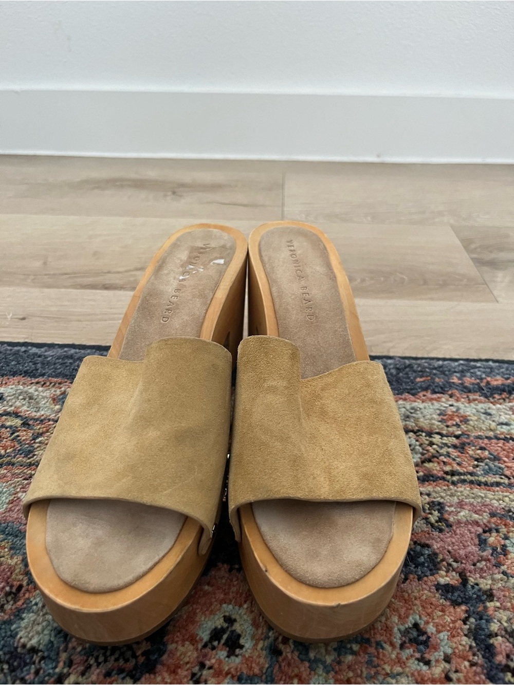 Veronica Beard Hannalee Platform Sandals in Desert Suede - Picture 2 of 10